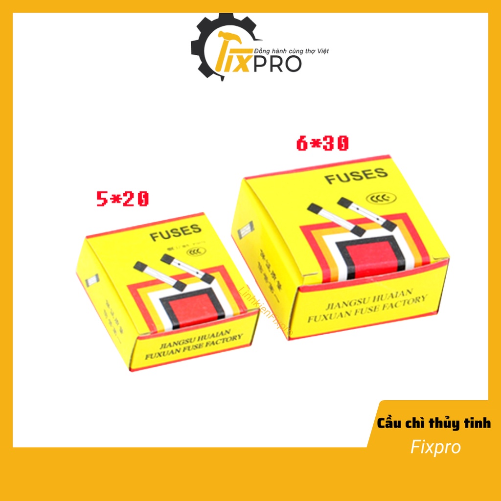 Cầu chì ống thủy tinh 8A 250V 5x20mm (túi 10 con)