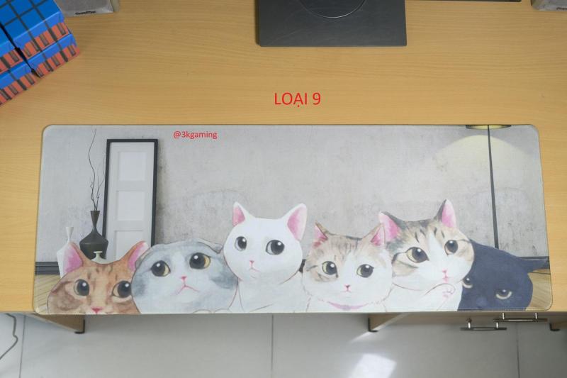 Giá Bàn di chuột, miếng lót chuột, mouse pad size 80x30, 90x40 (mẫu mới 2019) gấu, chó, mèo, supreme dễ thương