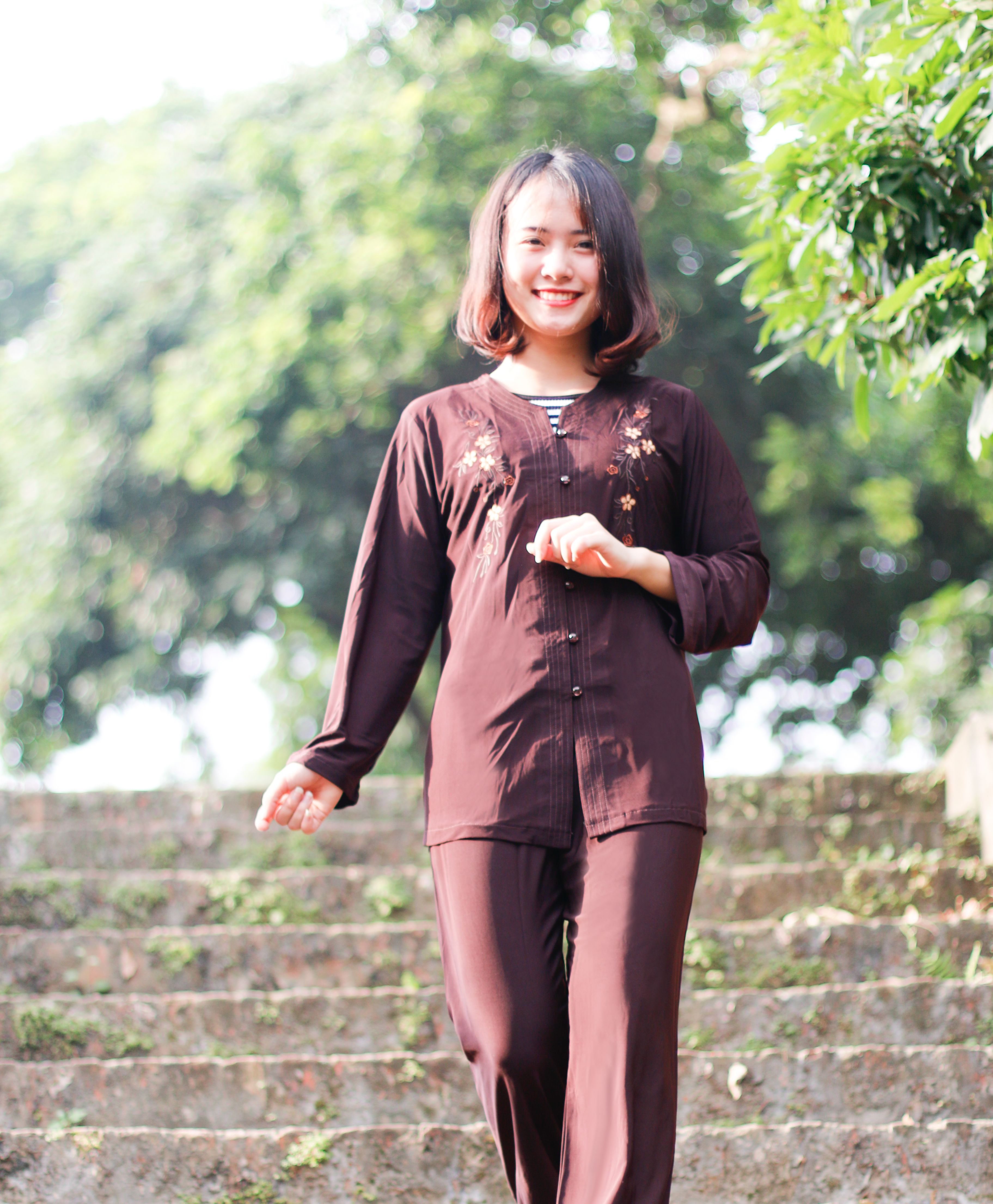 Đồ Lam Đi Chùa - Bộ Siêu Nâu