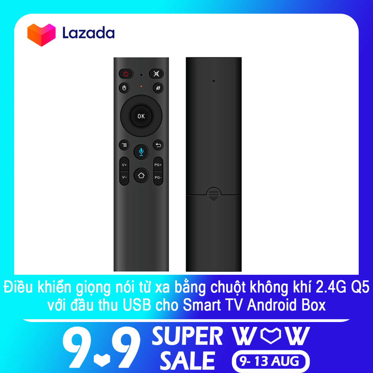 Q5 Air Mouse Bluetooth-Compatible Remote Voice Control for Smart TV Android Box