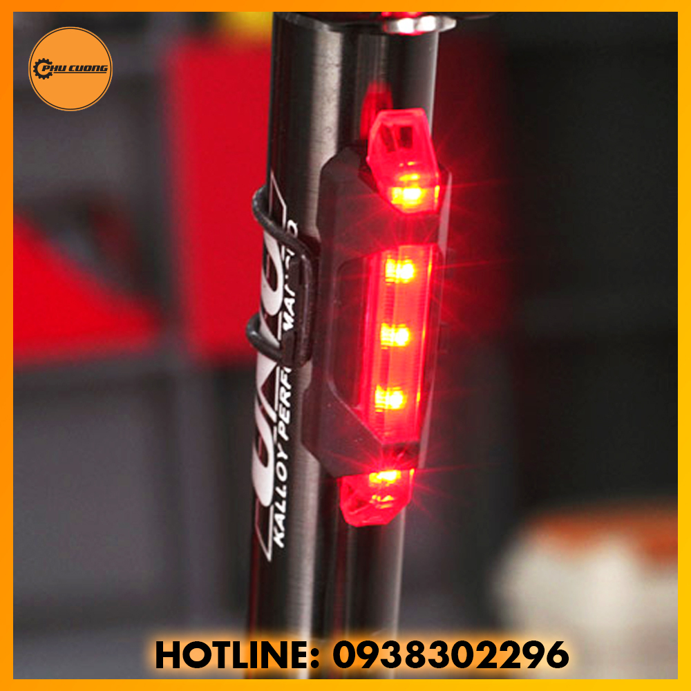 Đèn sau xe đạp RapidX AQY-093 [ Chính Hãng ]
