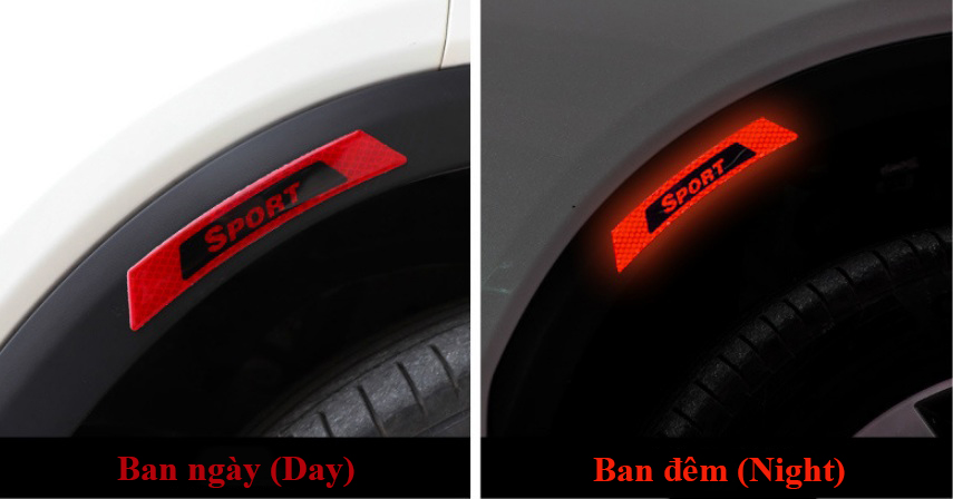 Decal phản quang Sport dán ô tô, xe máy MC035