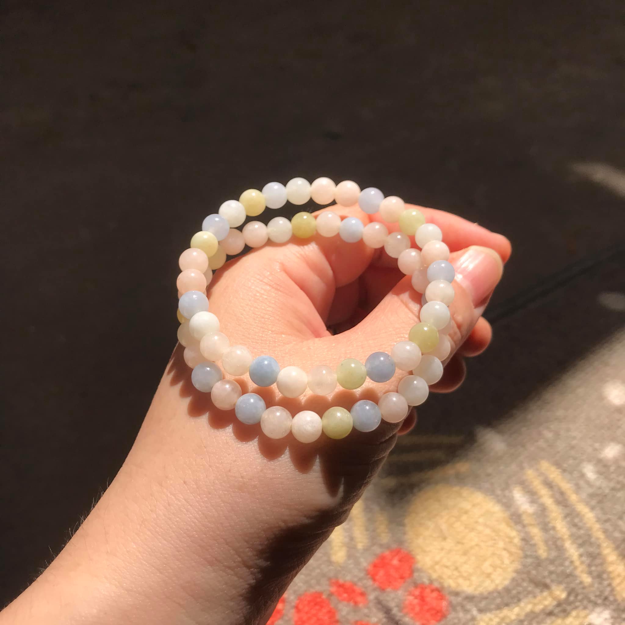 VÒNG TAY ĐÁ  BERRY NHIỀU MÀU size hạt 6ly
