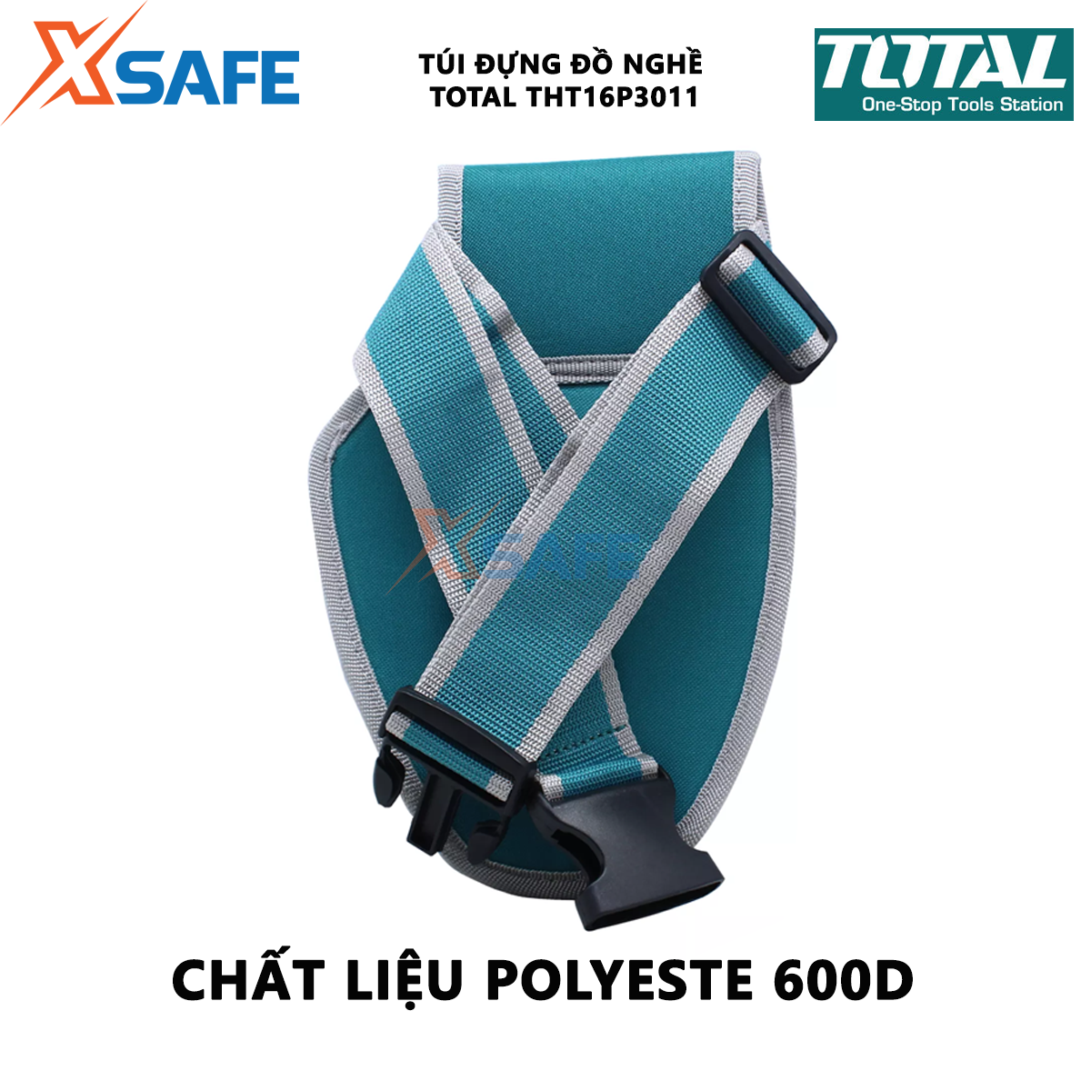 Túi đựng đồ nghề TOTAL THT16P3011 giỏ đựng dụng cụ cầm tay kích thước 290×190mm chất liệu polyeste 600d tải trọng tối đa 8kg chứa nhiều hơn các thiết bị, đồ nghề
