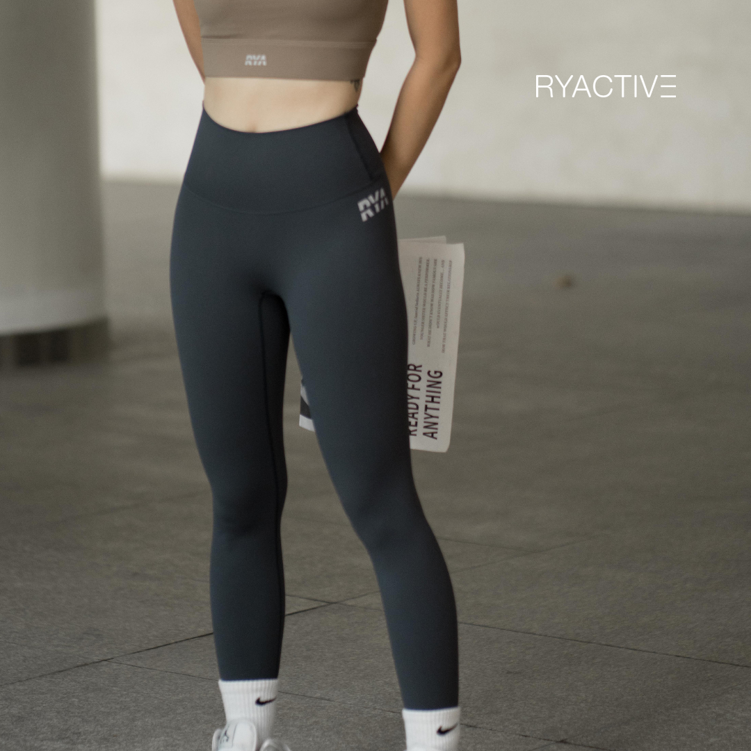 Quần legging thể thao dáng dài RYACTIVE - RYA Legging Dark Grey