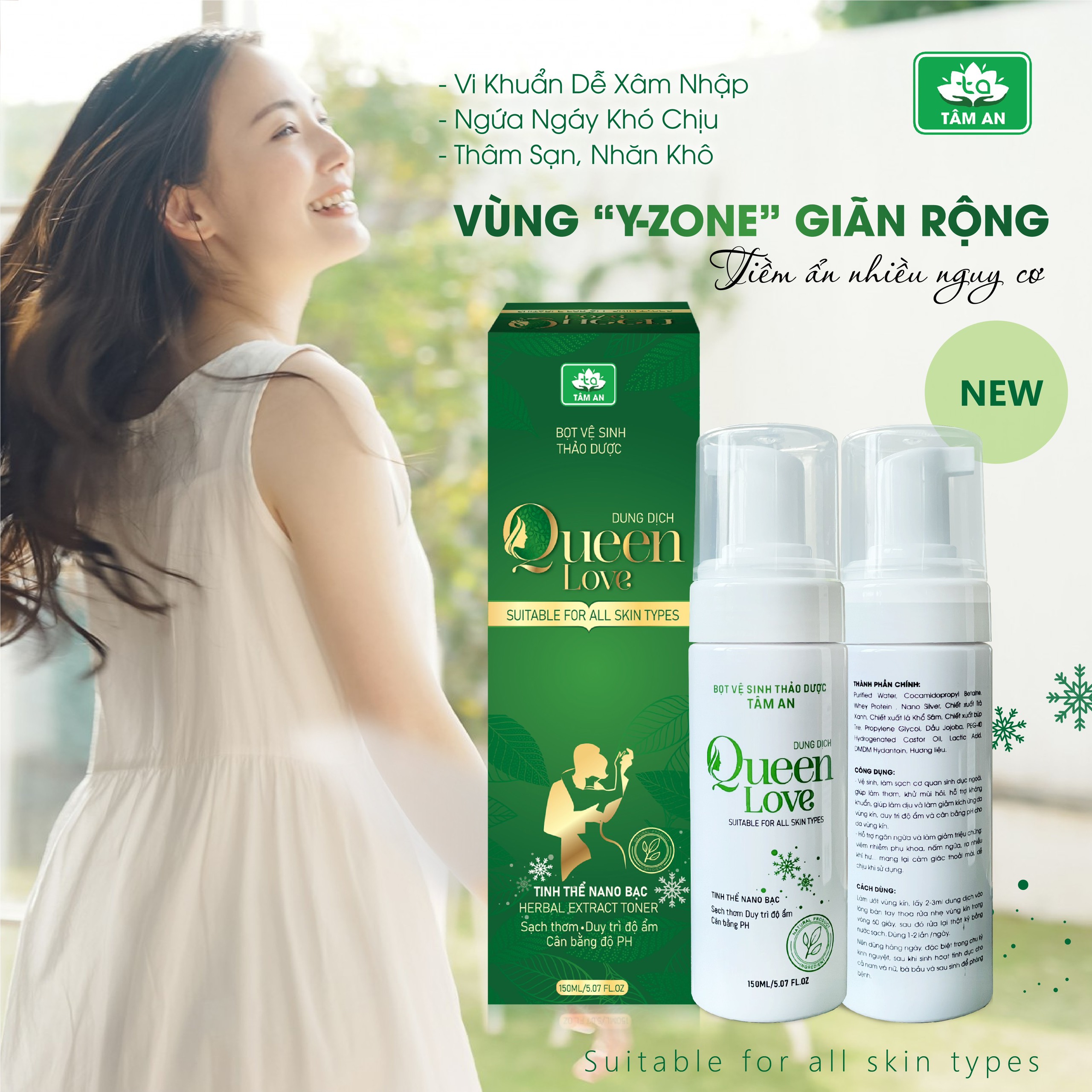 FREESHIP MAX - Bọt vệ sinh Queen Love
