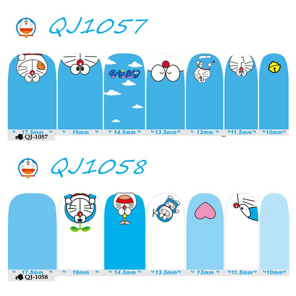 [HCM]Dán móng tay họa tiết hoạt hình dễ thương Doremon Doraemon