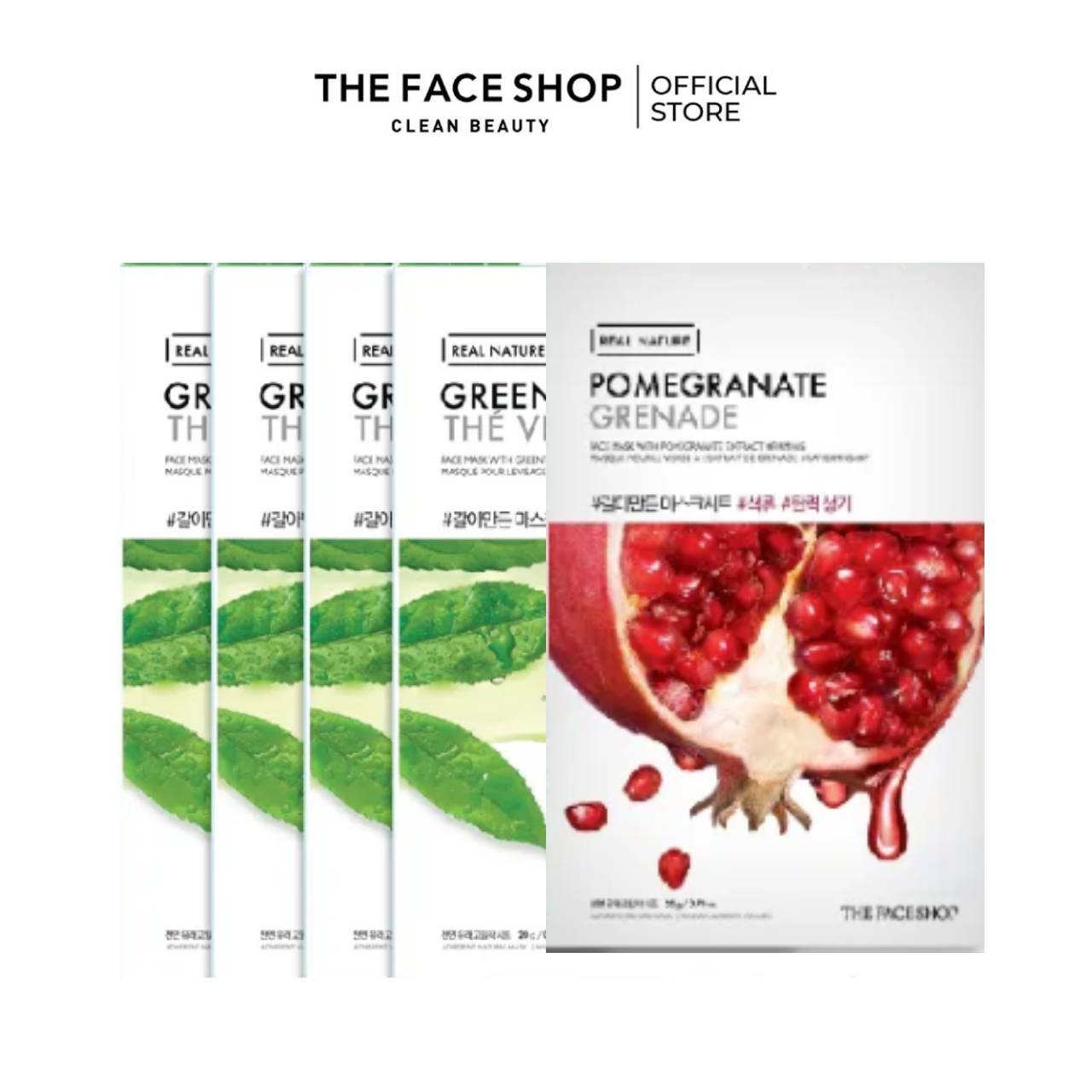 5 mặt nạ giấy phục hồi ẩm tối ưu thefaceshop real nature 20g