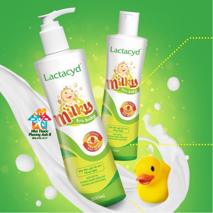 [HCM]Sữa tắm gội trẻ em Lactacyd Milky