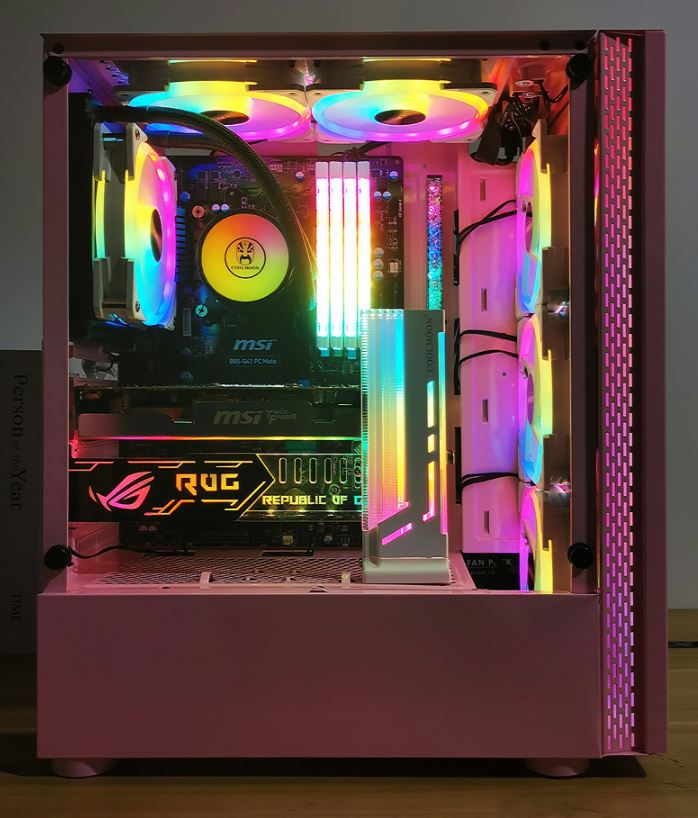 Giá Đỡ VGA Dọc Coolmoon CM-GH2 Led RGB - Trắng / Đen