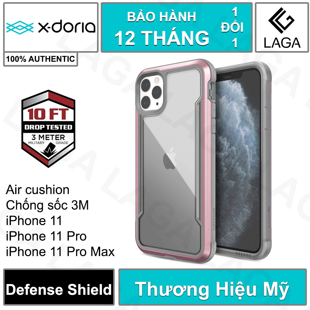 Ốp Lưng Raptic X-Doria Defense Shield iPhone 12 Pro Max / 12 Pro / 12 / 12 Mini / 11 / 11 Pro / 11 Pro Max Chống Sốc 3M