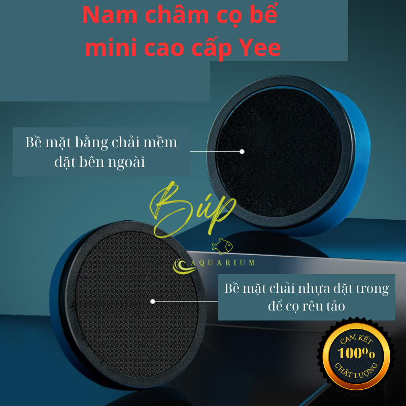 Nam châm chà hồ, cạo rêu bể cá mini cao cấp yee
