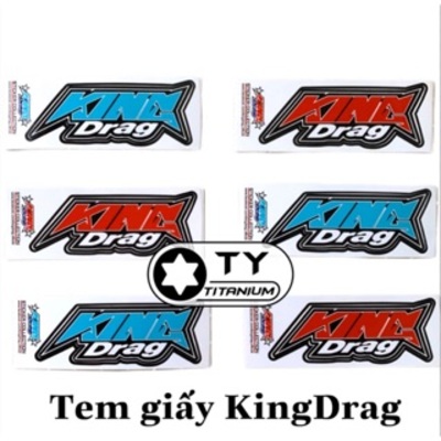 [HCM]COMBO 2 TEM CHỮ KINGDRAG trang trí xe máy cực đẹp