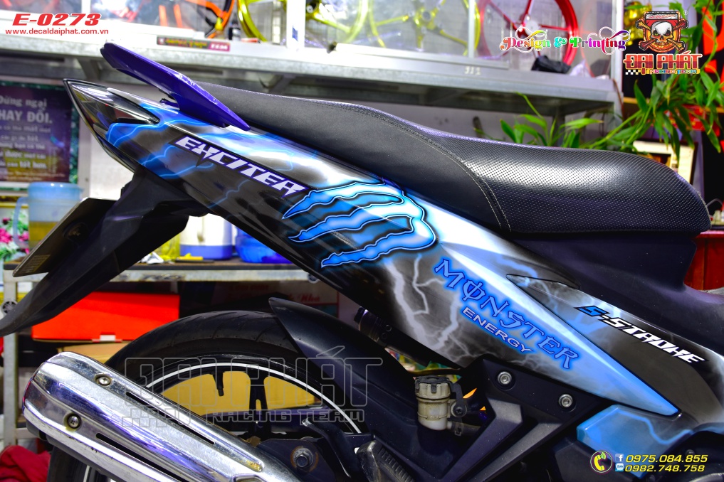 Tem Trùm Exciter 135 Monster Xanh Đen - E-0273