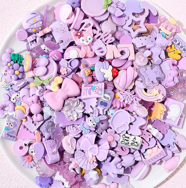 Set 10 charms trang trí diy, toploader, decor