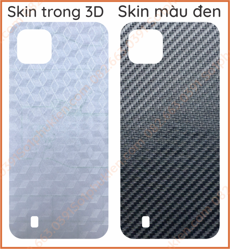 Miếng dán mặt lưng skin carbon Realme C20 Realme C11 2021