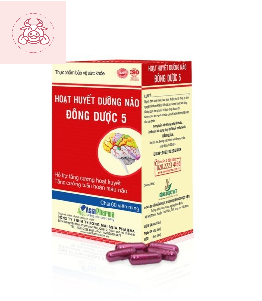 [HCM]Hoạt Huyết Dưỡng Não Đông Dược 5 ( Hộp 30 viên)