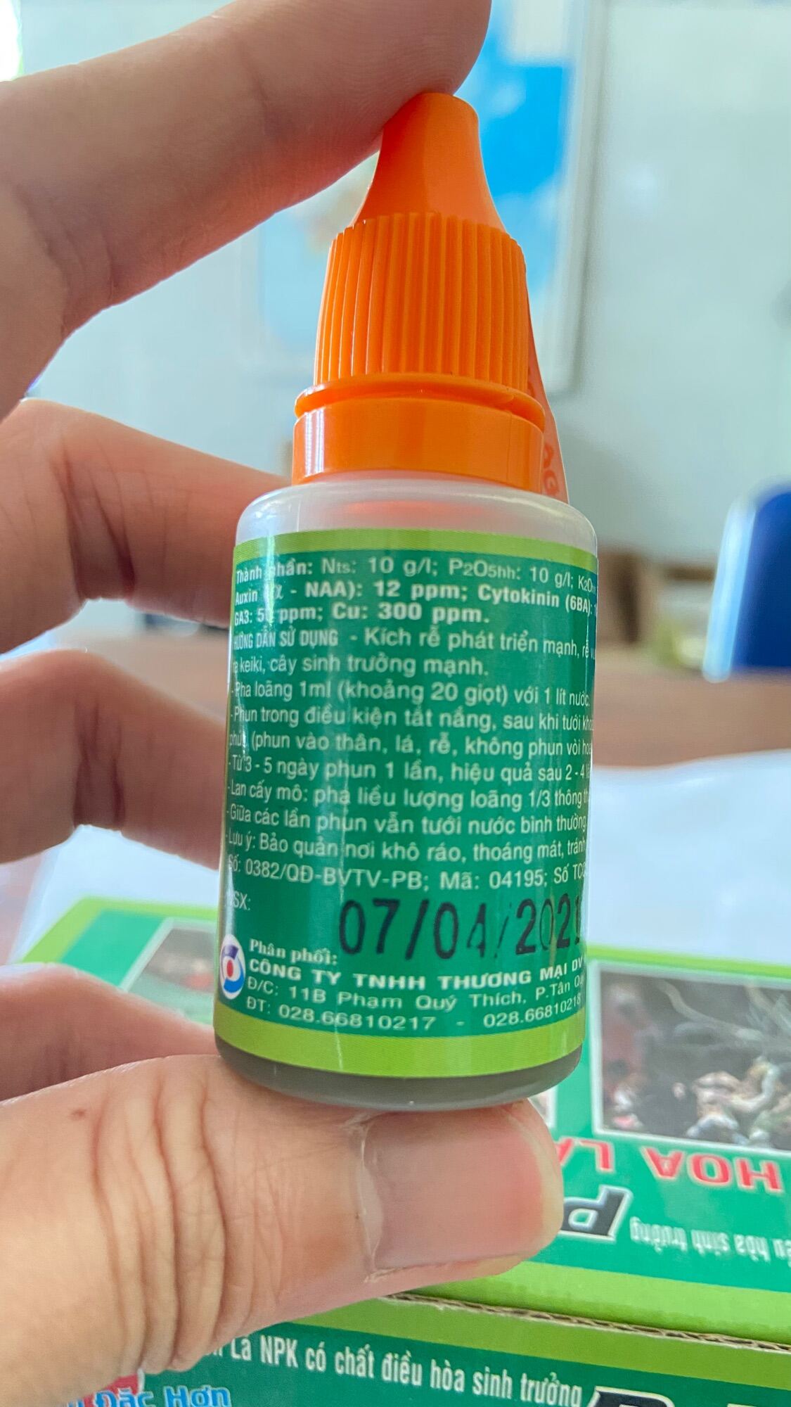 Kích thích ra rễ cho lan và cây cảnh PASCAL KP chai 20ml.