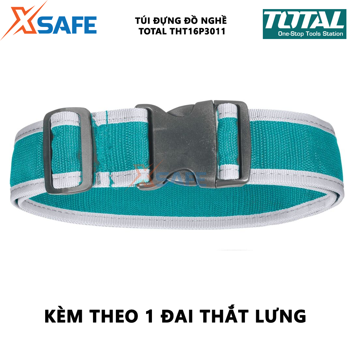 Túi đựng đồ nghề TOTAL THT16P3011 giỏ đựng dụng cụ cầm tay kích thước 290×190mm chất liệu polyeste 600d tải trọng tối đa 8kg chứa nhiều hơn các thiết bị, đồ nghề