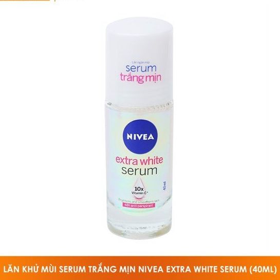 [HCM]Lăn khử mùi Serum trắng mịn Nivea Extra White Serum 40ml