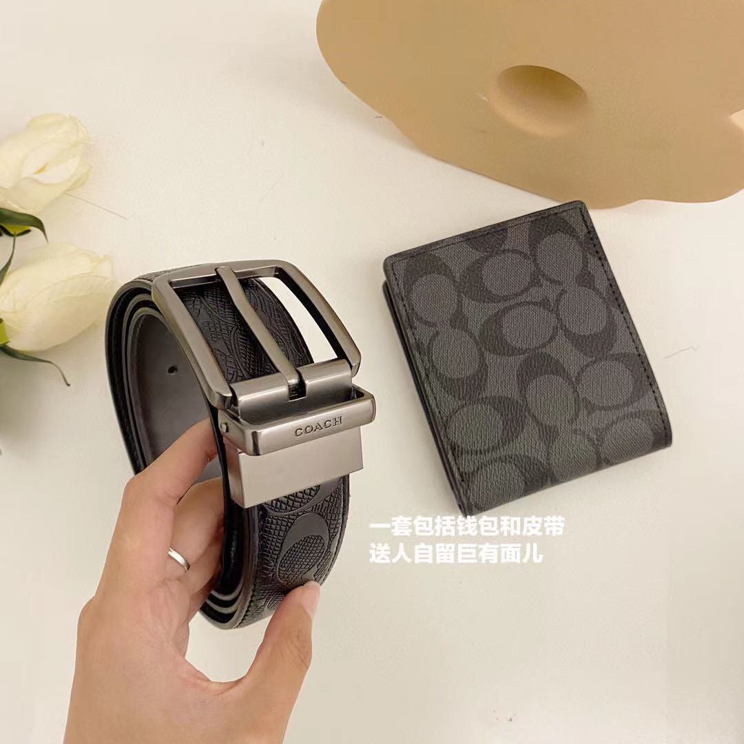 [TQXK] SET VÍ-THẮT LƯNG NAM C0.A.CH FULLBOX