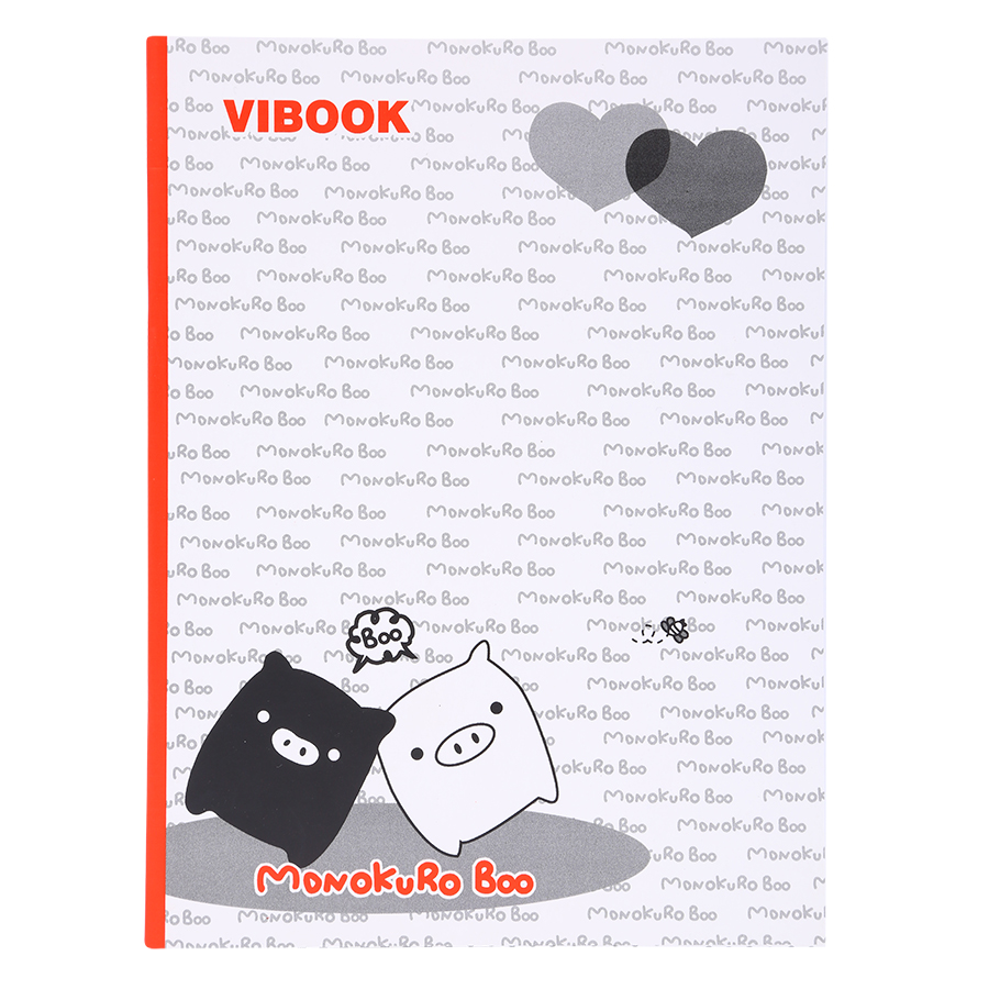 Tập vibook monokuro boo 96 trang, 200 trang - ô kẻ ngang
