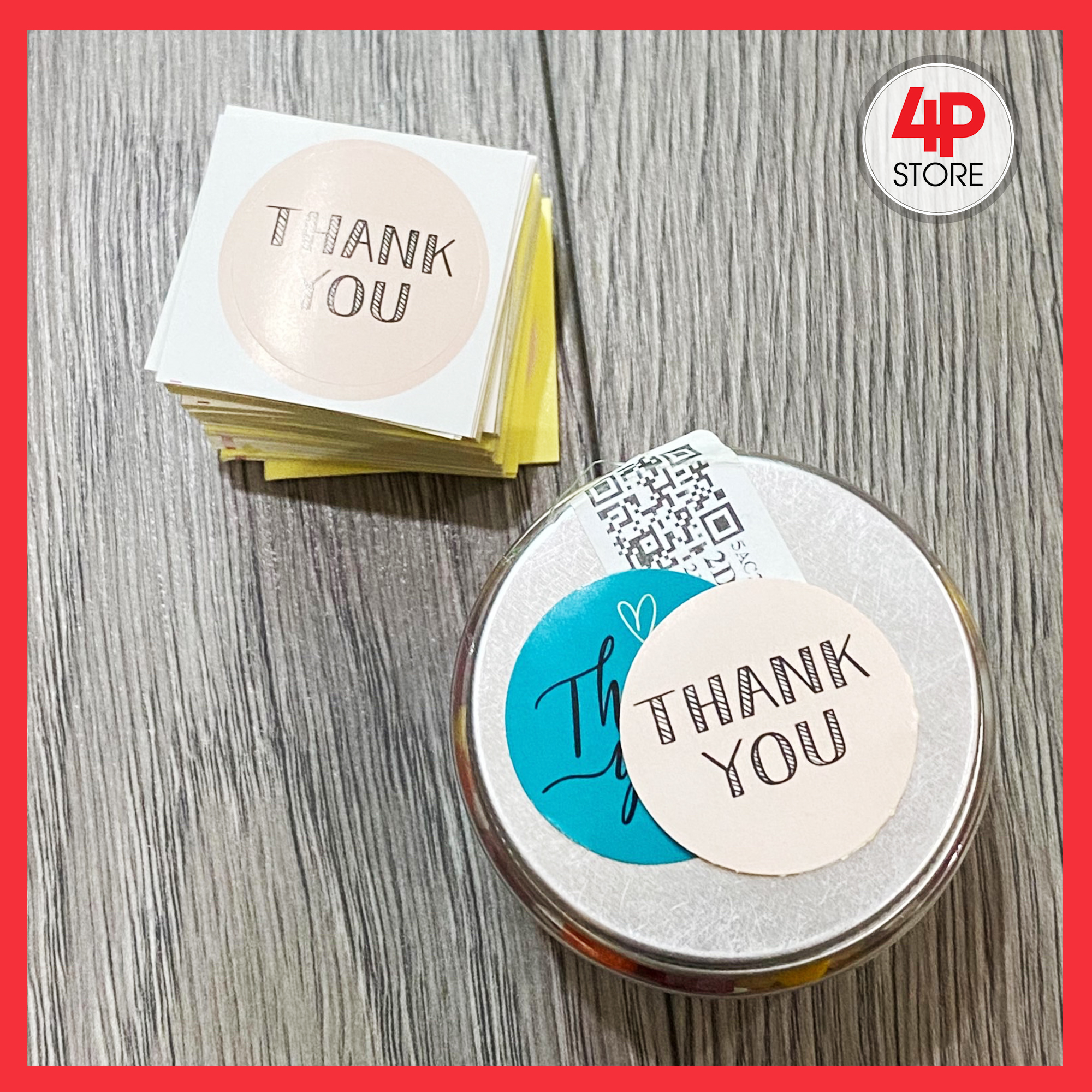 [ Sẵn ] 50 cái nhãn decal Thank You