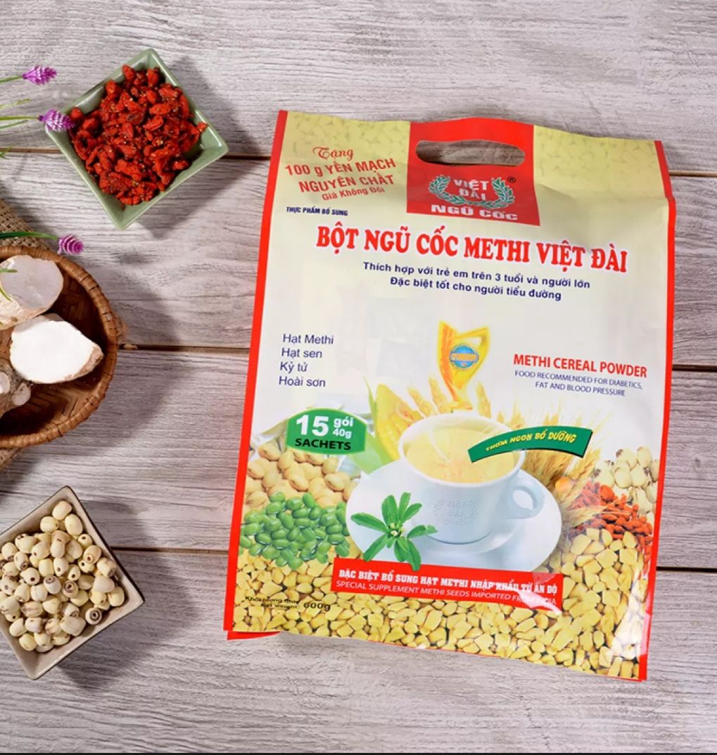 Bột Ngũ cốc Mê Thi Việt Đài 600g (Dành Cho Người Bệnh Tiểu Đường)