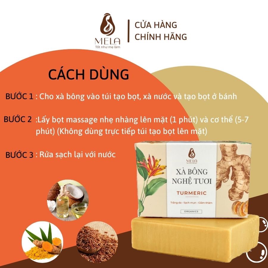 Xà bông tắm nghệ tươi