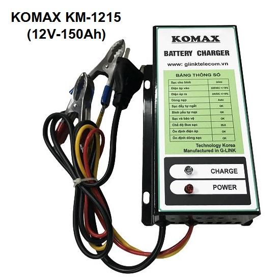 Bộ sạc ắc quy tự động KOMAX KM-1215 (12V-150Ah)