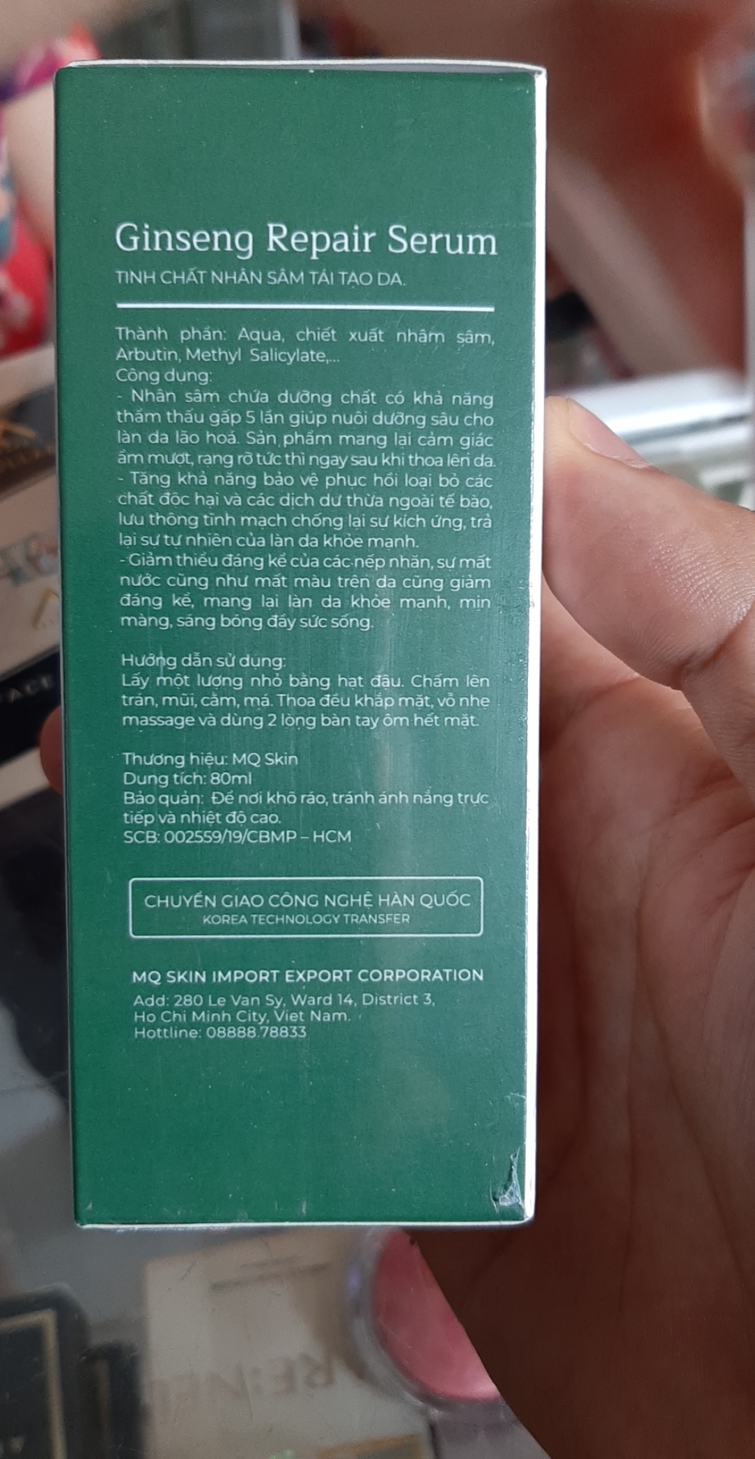 MQ SKIN TÁI TẠO DA TỪ TINH CHẤT NHÂN SÂM