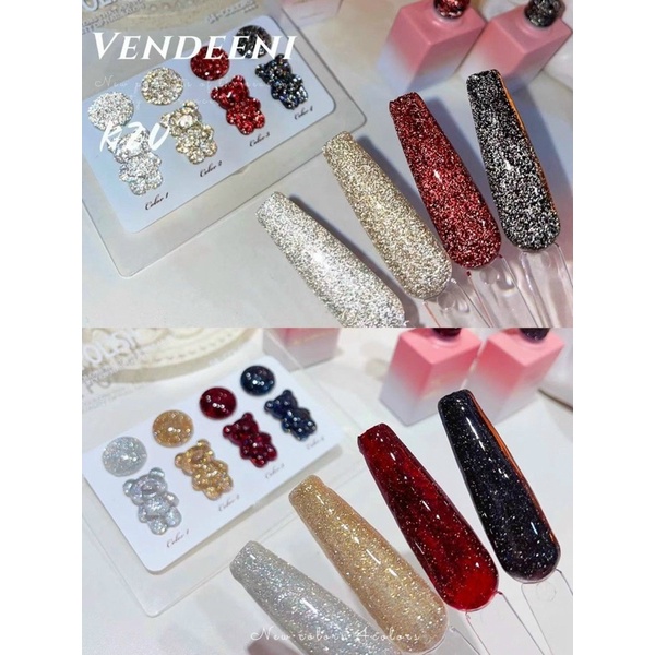 Set nhũ flash 4 màu HOT nhất tặng bảng màu siêu xinh