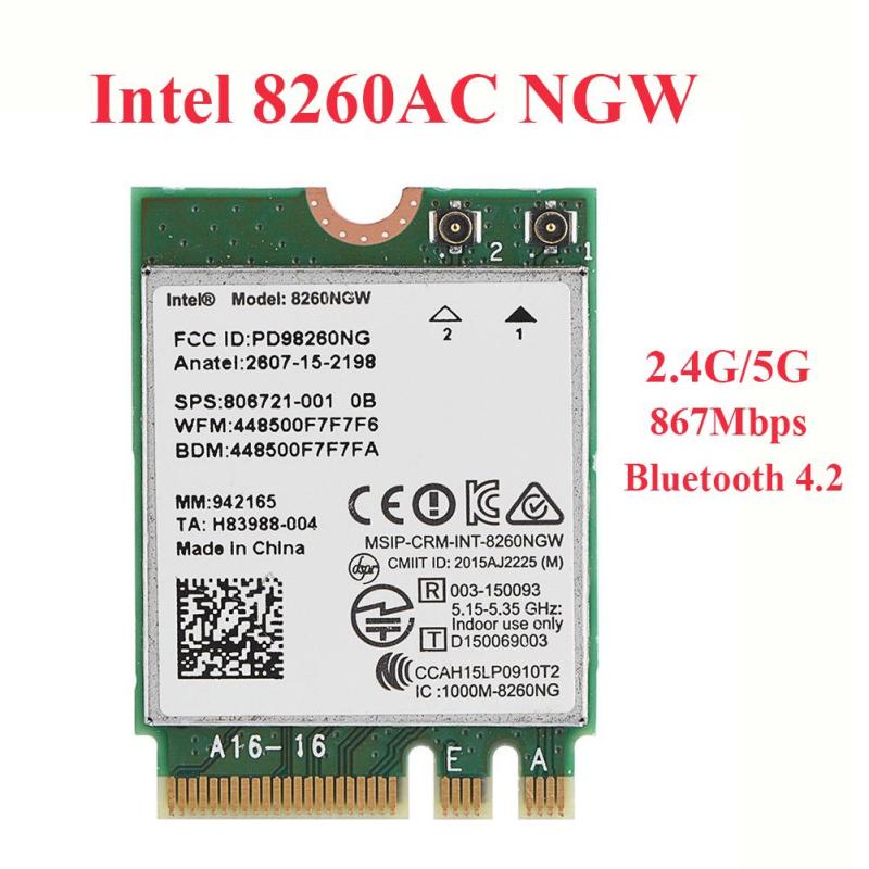 Bảng giá Card WiFi Bluetooth Intel AC 8260 NGW, khe lot chuẩn M2 NGFF - Thiết bị mạng không dây Wireless 2.4G 5G Phong Vũ