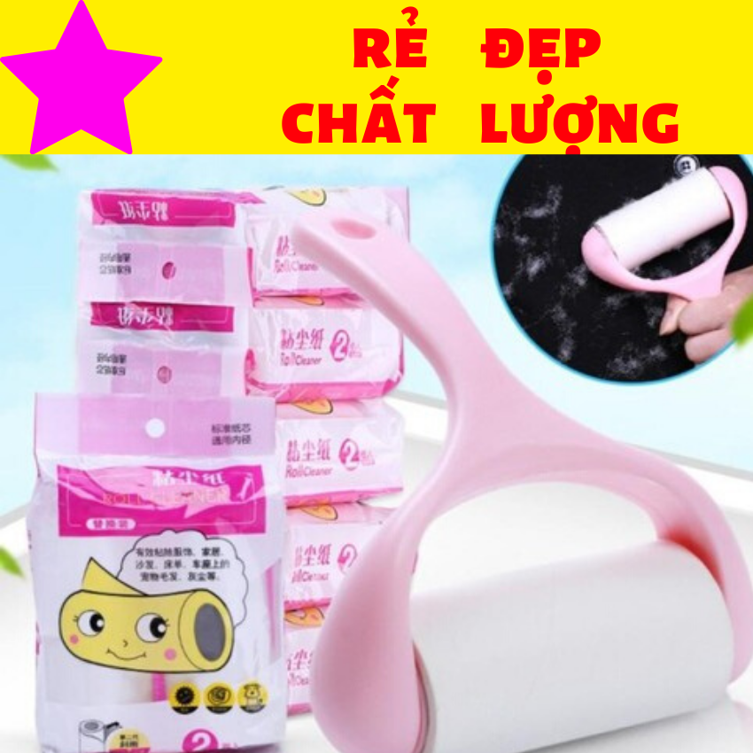 Tặng kèm 2 lõi thay- Cây lăn bụi cao cấp kèm lõi quần áo cao cấp - Hanpet- Cây lăn bụi cao cấp kèm lõi đa năng quần áo tặng kèm 2 lõi thay