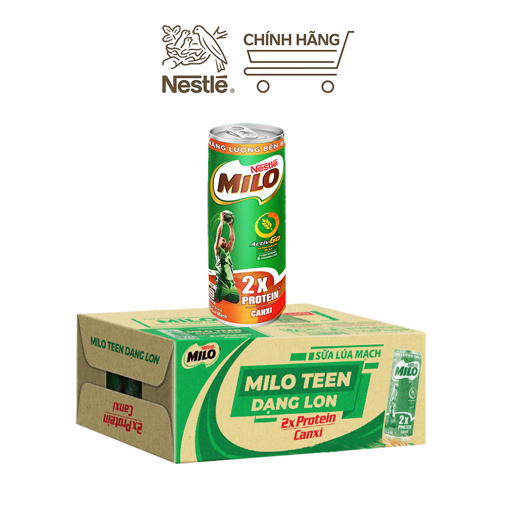 [Nationwide Freeship] Nestlé Barley Milk ®   Milo ®   Cans: 24 Cans X 240 ml (4X6X240Ml)