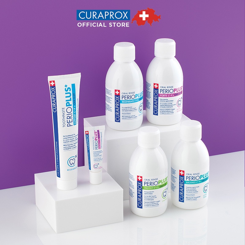 [VIÊM LỢI-VIÊM NƯỚU, NHA CHU] Nước súc miệng sát khuẩn Curaprox Perio Plus 200ml