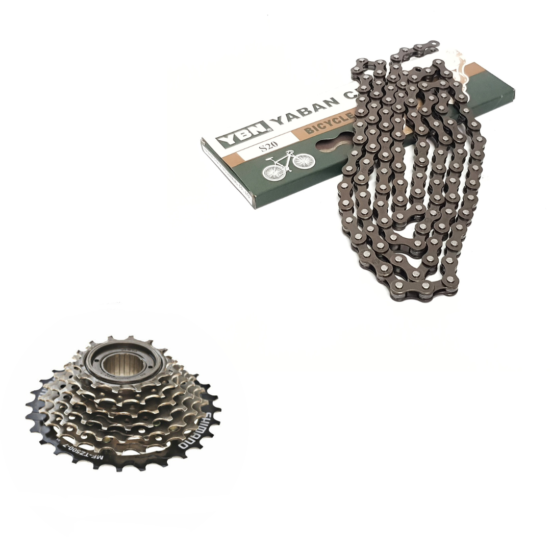 Combo líp xe đạp 6,7 tầng Shimano và sên xe đạp YBN