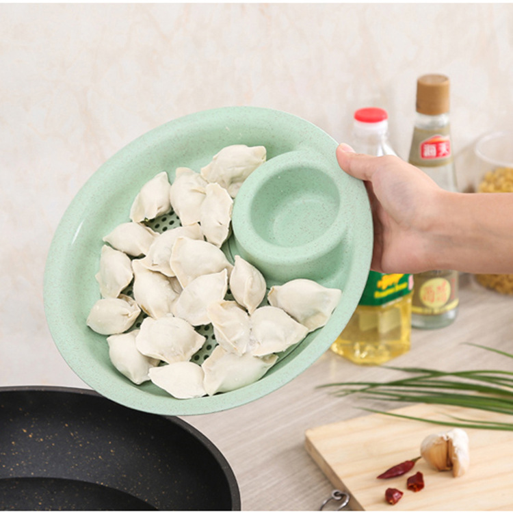 Khay đựng đồ ăn kèm bát nước chấm lúa mạch