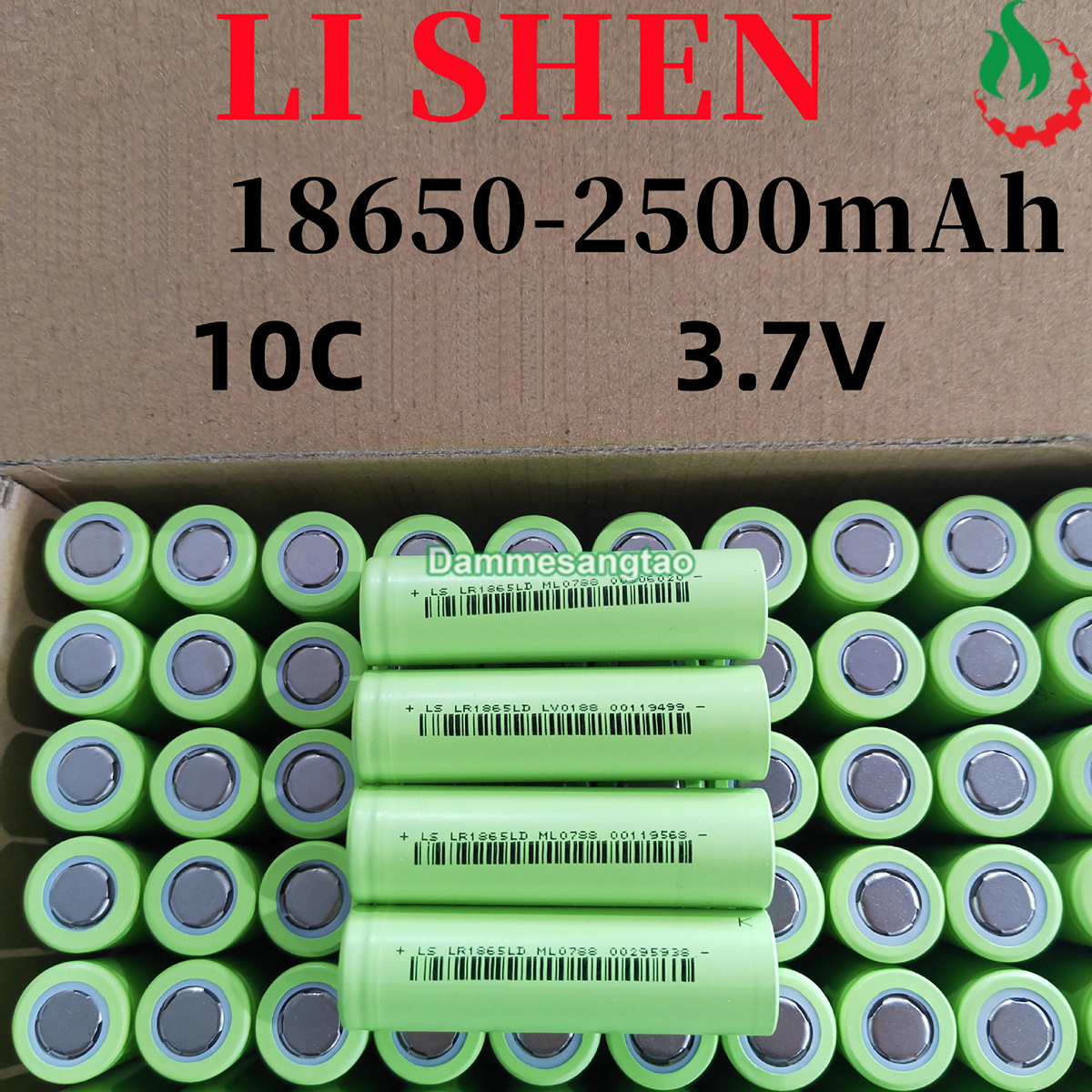 Cell pin 18650 LISHEN LD Li-ion 3.7V 2500mah 10C - Xả 25A