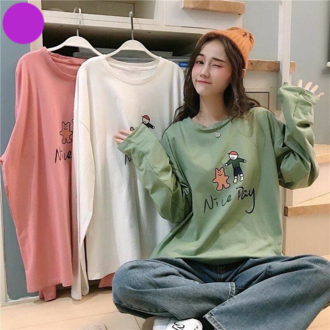 [HCM](Có video) Áo Sweater siêu đẹp dễ thương (Thun cotton cao cấp) Hình thật 100%