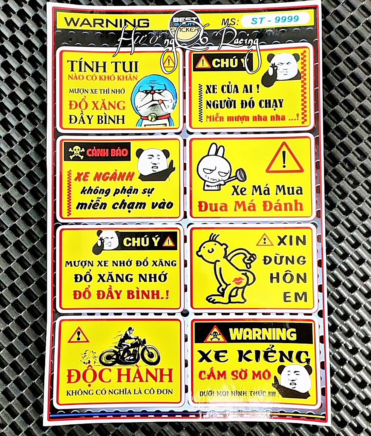 Tem Crom Cảnh Báo Vui Nhộn - Tem Vàng Thường