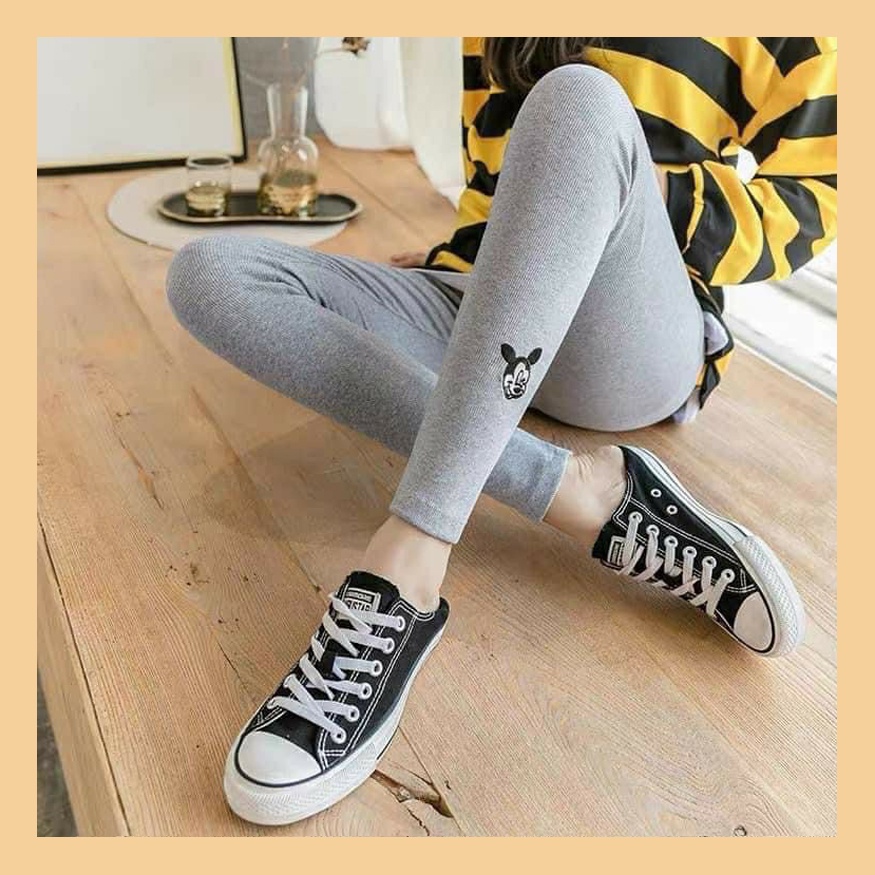 Quần Legging UNDERCOOL Len Tăm Co Giãn Hình Mickey