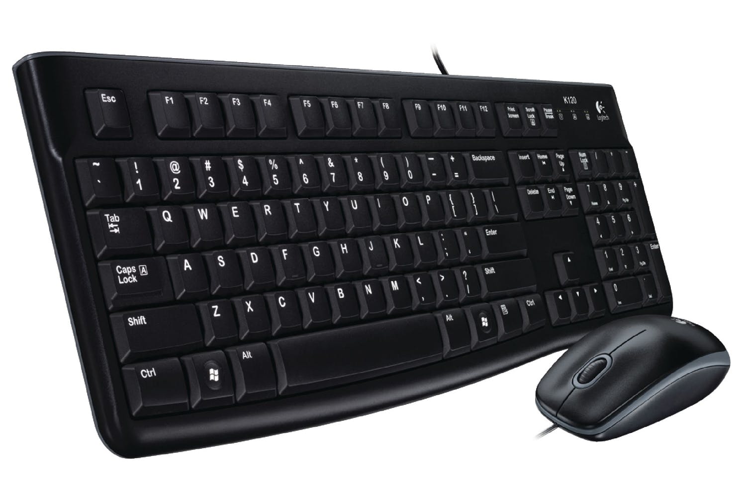 Bộ bàn phím và chuột có dây Logitech MK120 - Hàng Chính Hãng