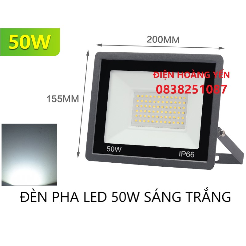 Đèn Pha Led Siêu mỏng siêu sáng 50W bảo hành 1 năm đèn bảng hiệu, sân vườn