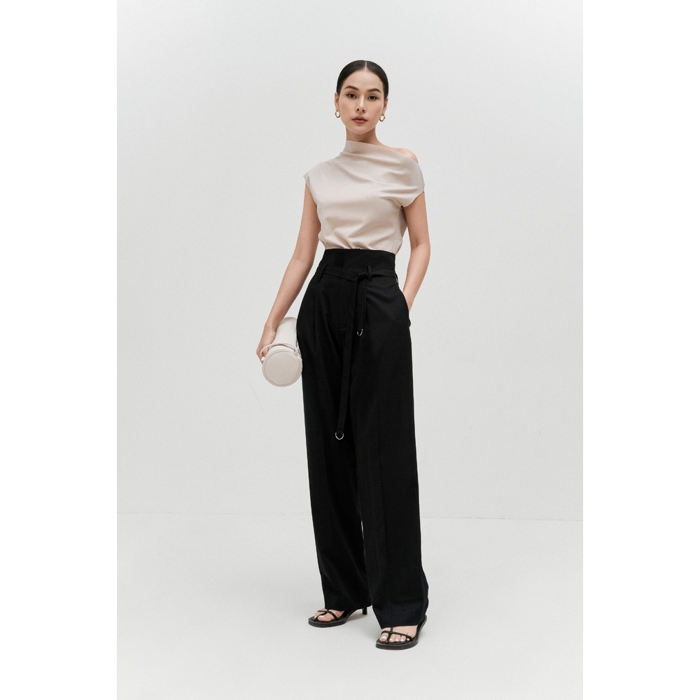 MARE - QUẦN SUÔNG CẠP CAO MÀU ĐEN EDIN TROUSER