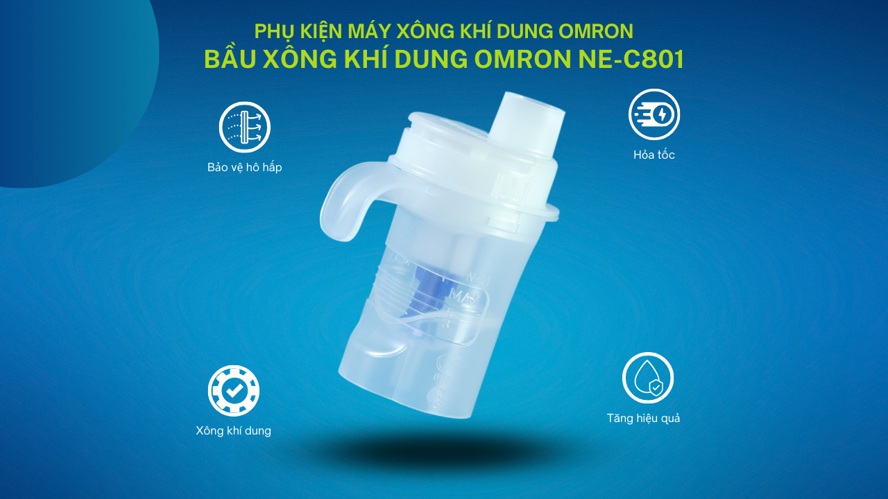Phụ kiện bầu xông khí dung máy xông Omron NE-C801