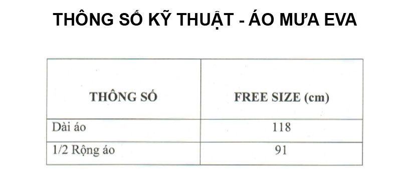 ÁO MƯA RANDO EVA CHÍNH HÃNG