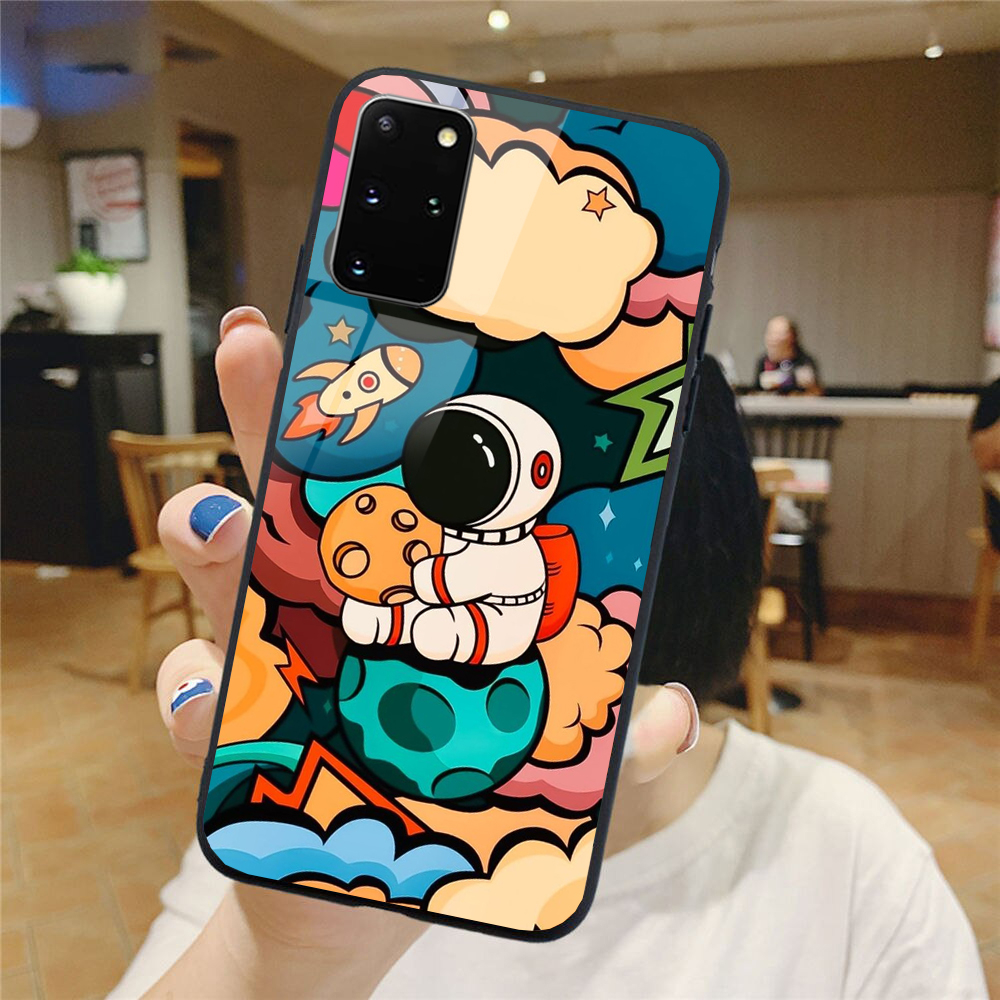 Ốp lưng samsung s20, s20 plus/ s20+, s20 fe mặt kính cao cấp phi hành gia