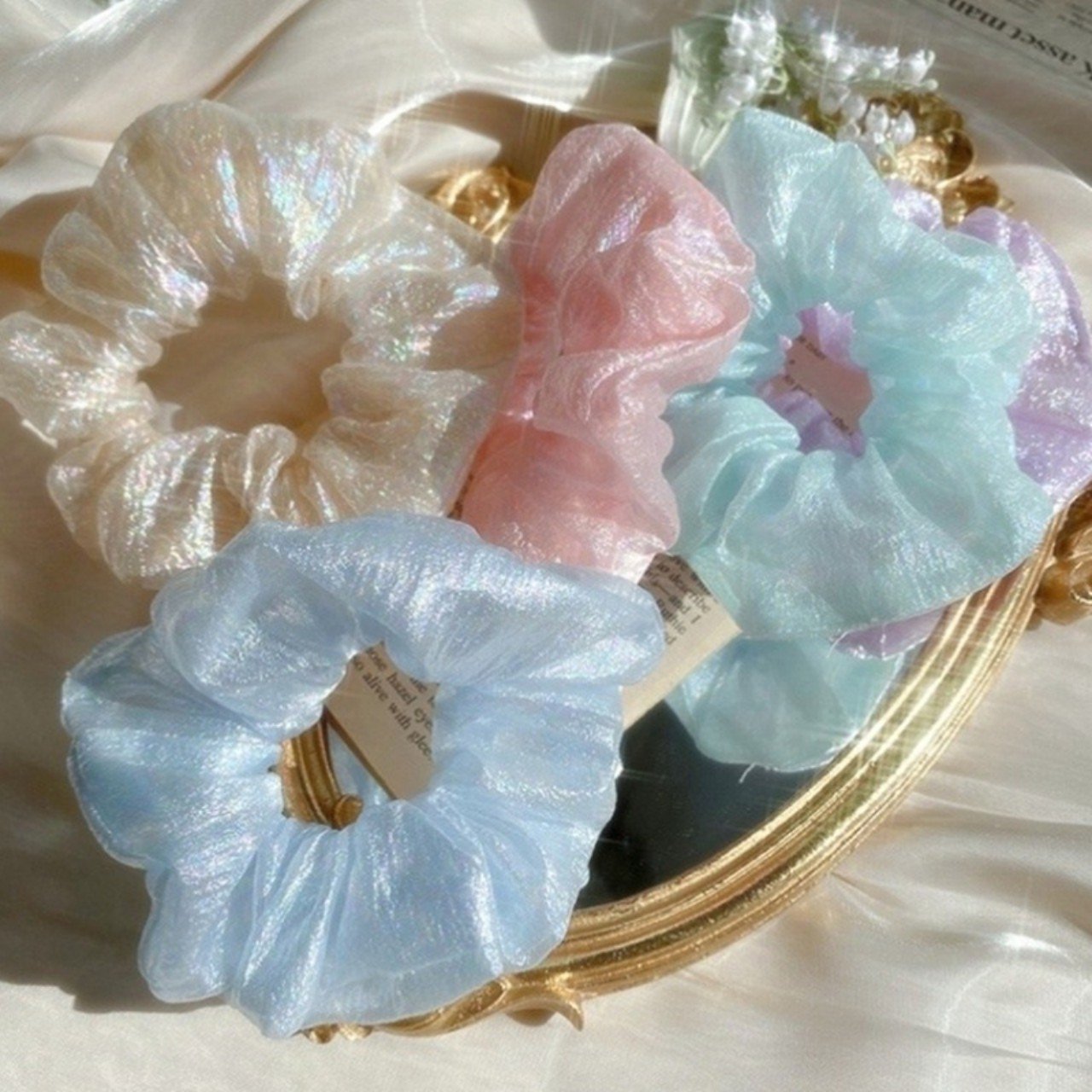 CỘT TÓC VOAN SATIN ÁNH NGỌC