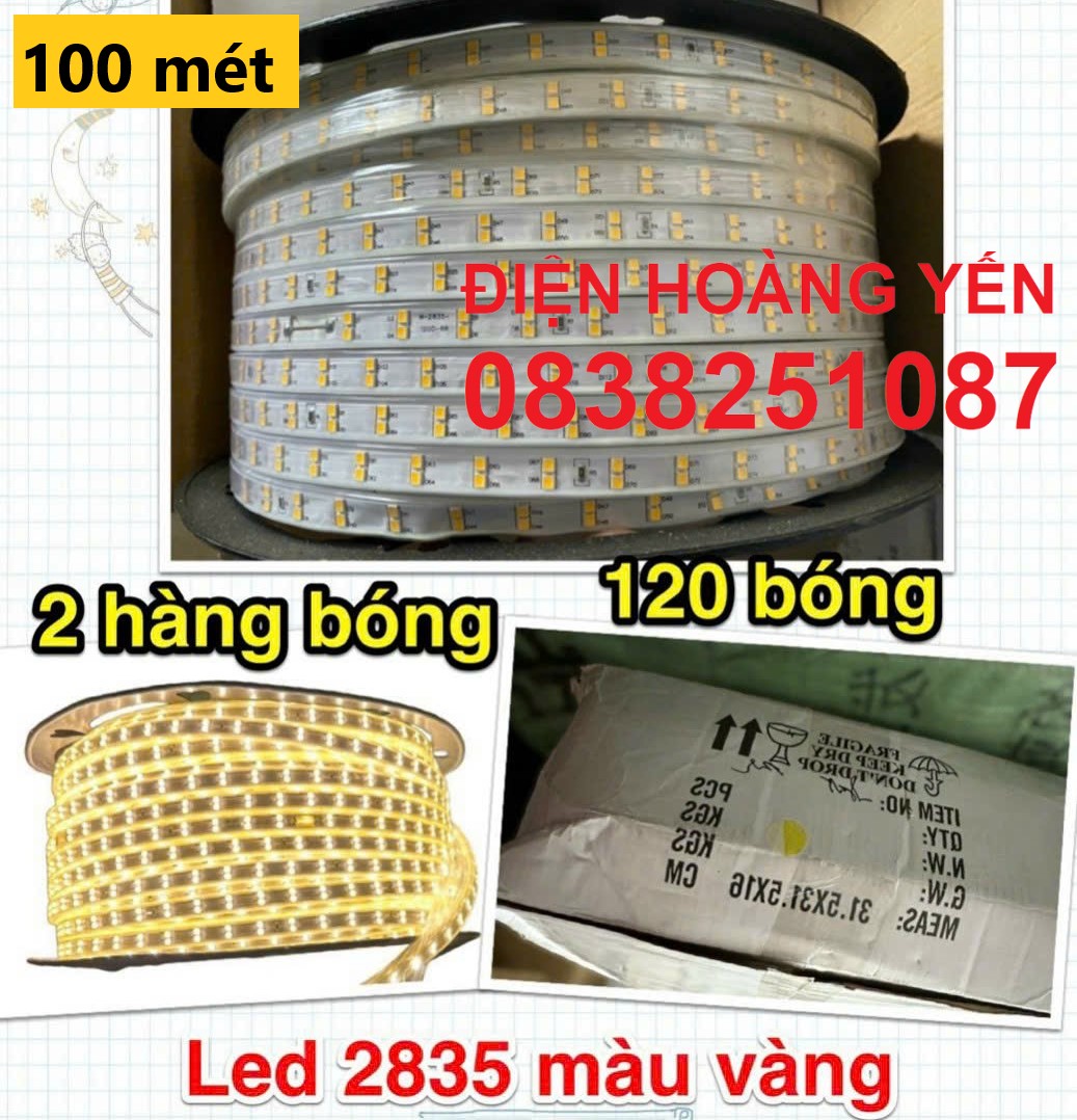 led dây đôi 2835 loại 2 hàng bóng cuộn 100 mét